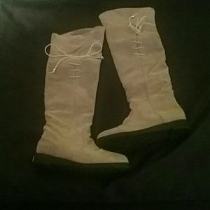 New sued never worn knee high boots